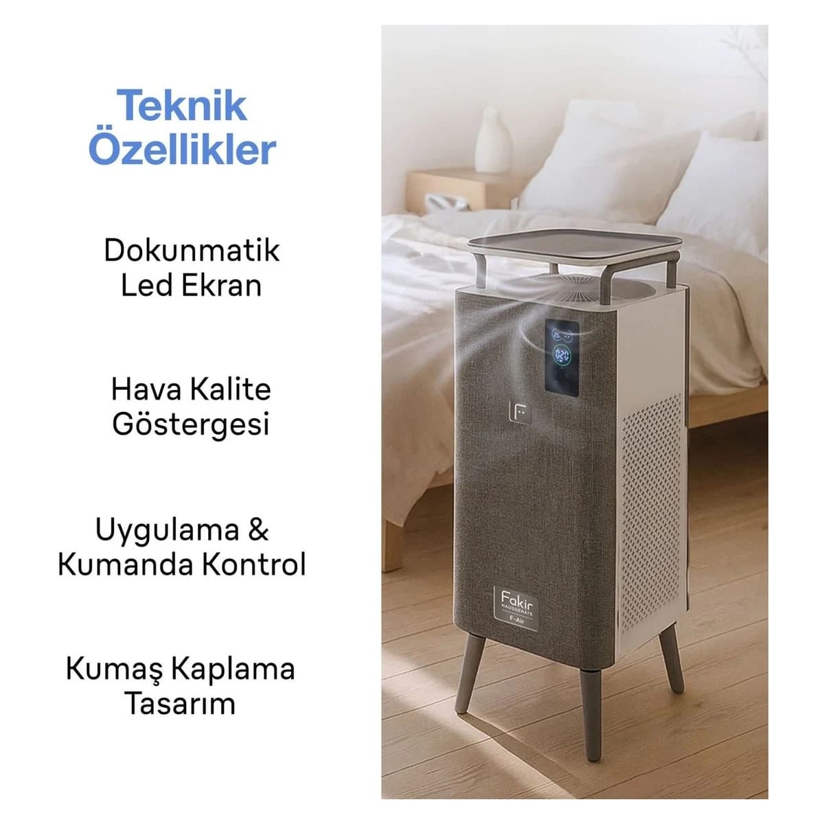 Fakir F Air Hava Temizleyici Gri görsel 3