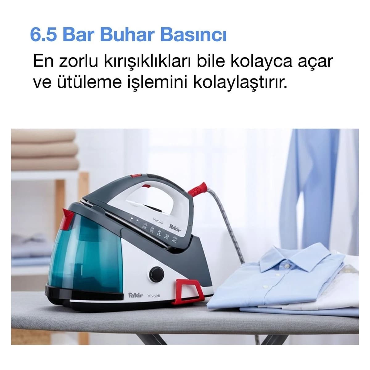 Fakir Vivaldi Buhar Kazanlı Ütü görsel 5