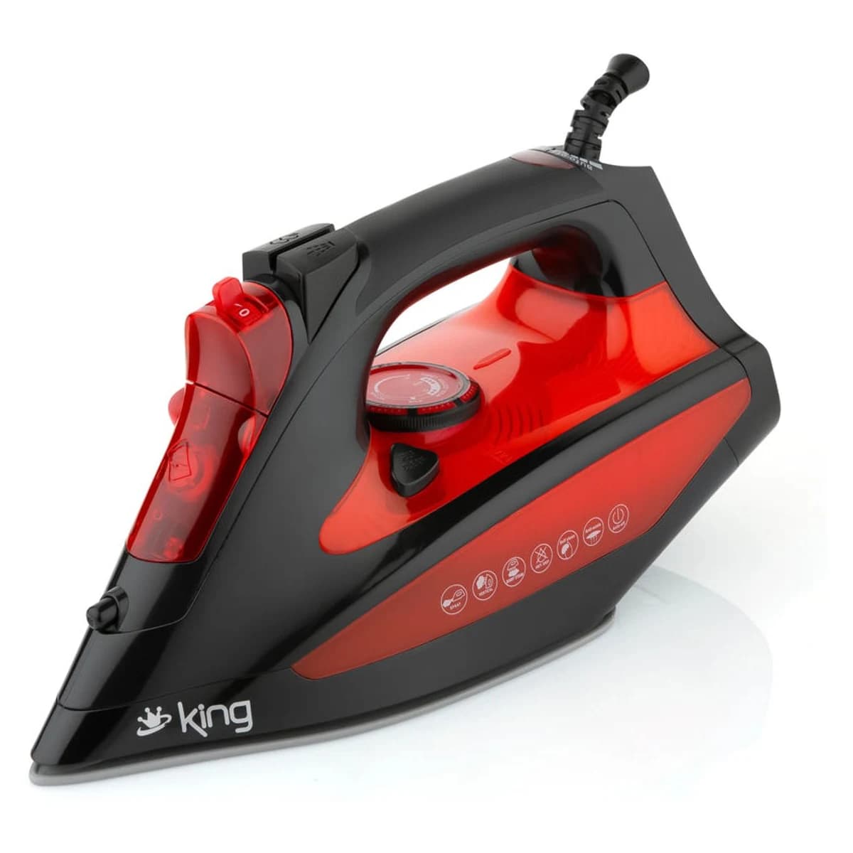 King KBÜ703 Osborn Otomatik Buharlı Ütü Kırmızı görsel 4
