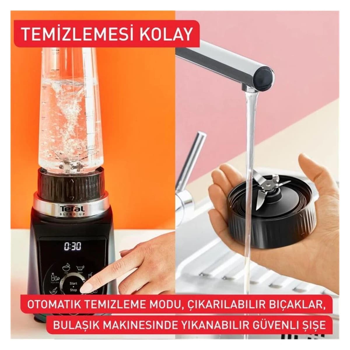 Tefal Blend Up 1000W Güçlü Mini Blender görsel 6