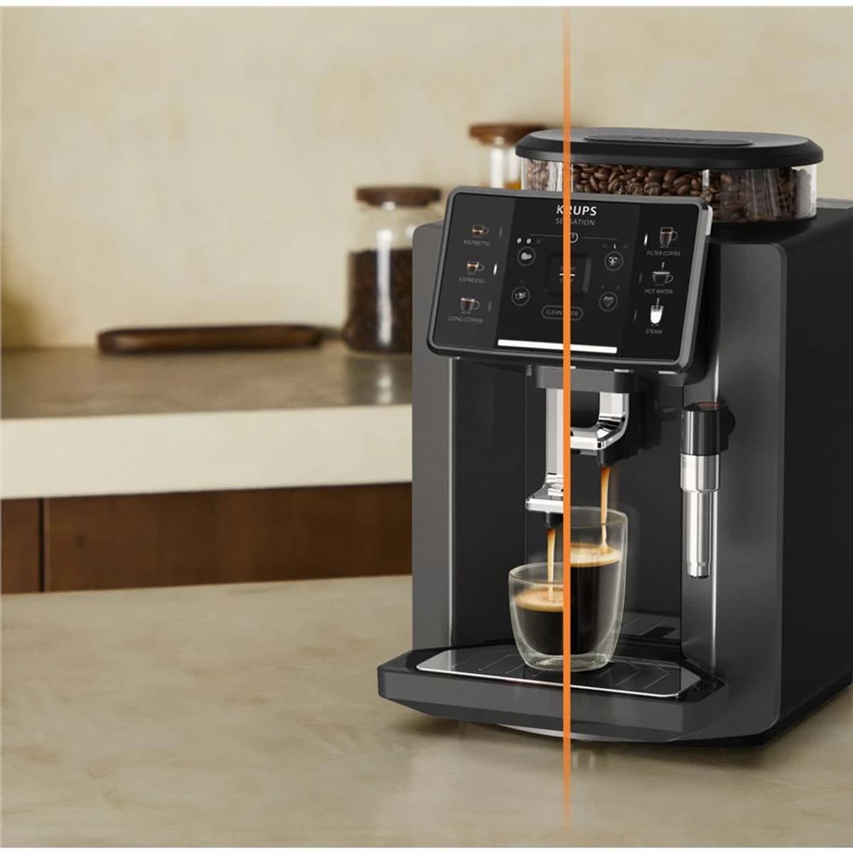 Tefal Krups Sensation C50 Tam Otomatik Espresso Kahve Makinesi görsel 7