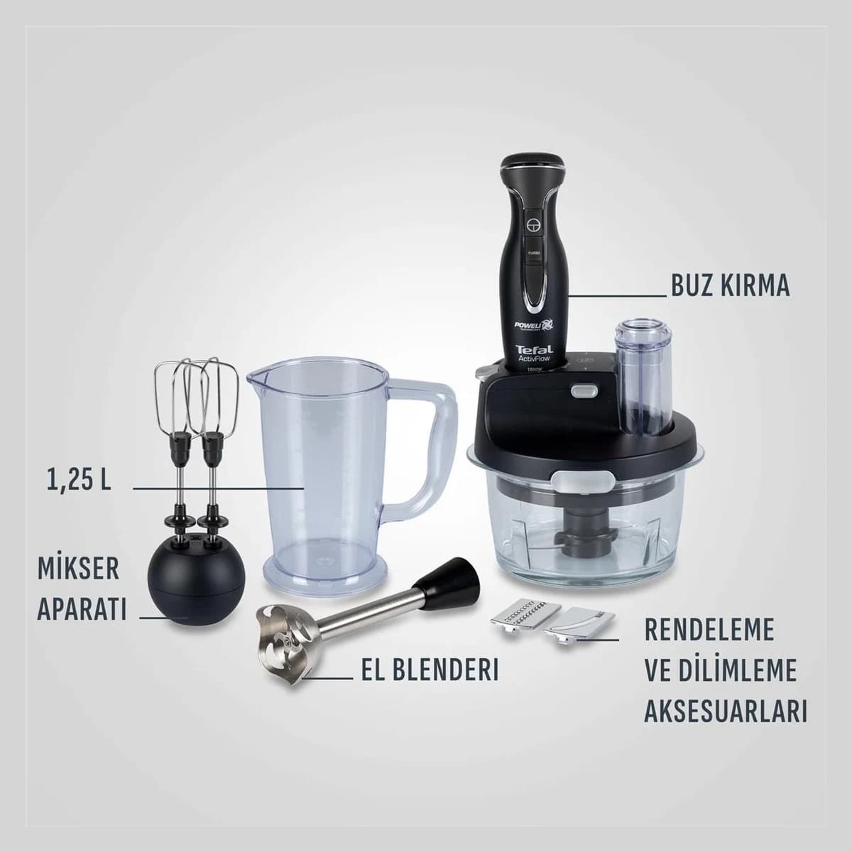 Tefal Powelix Activflow Expert 1500 W Siyah Blender görsel 3